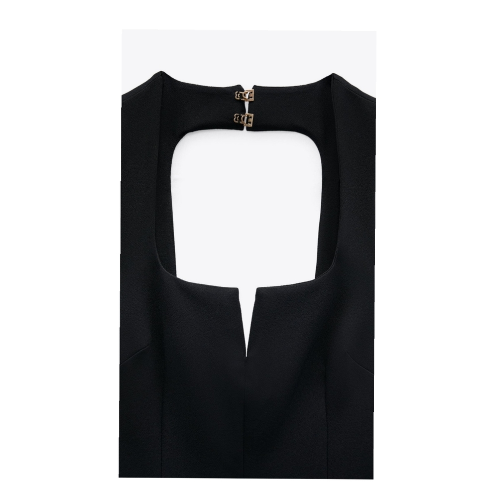 Zara Slim Black Dress NWOT - Picture 5 of 6